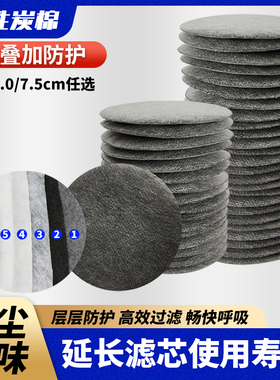 防尘口罩过滤碳棉重松U2K滤芯电焊二保焊除异味7层KN95级保护棉