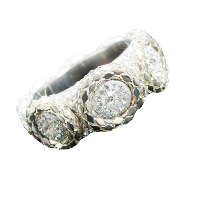 美国代购【Western fashion性感仿真水钻镶嵌宽手镯复古大手镯