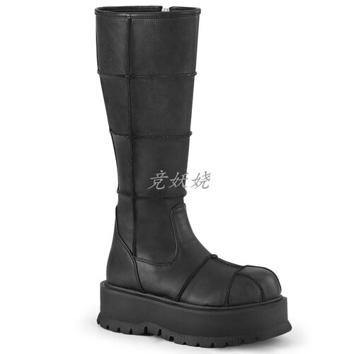 厚底靴全长内侧拉链中筒靴休闲