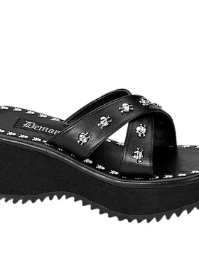 美国代购Pleaser/Demonia6.5cm新款夏季凉鞋外穿绝美厚底凉鞋凉拖