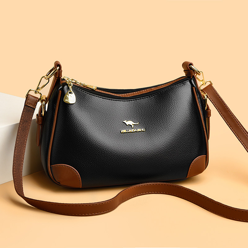 品牌正品真皮质感女包2026新款潮时尚大容量单肩斜挎包中年妈妈包