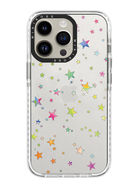 MIAIKOSS/妙吻亚克力白框联名幸运星糖果波点适用iPhone16Promax苹果手机壳15潮牌14防摔套13个性12女17磁吸