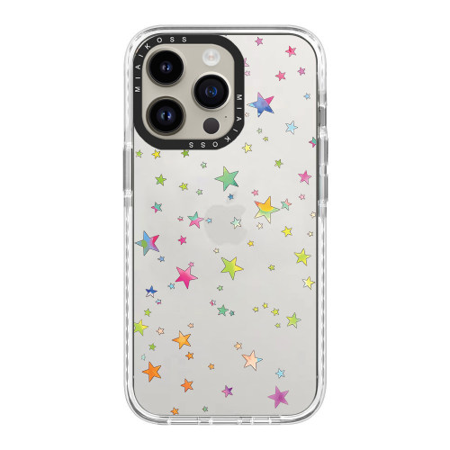MIAIKOSS/妙吻亚克力白框联名幸运星糖果波点适用iPhone16Promax苹果手机壳15潮牌14防摔套13个性12女17磁吸