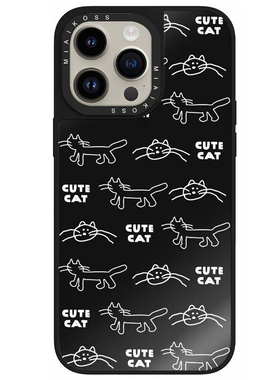 黑镜联名明星朴宝恩同款cute cat满屏iINAP小猫适用iPhone15Promax苹果17手机壳16潮牌14防摔套13个性12精致