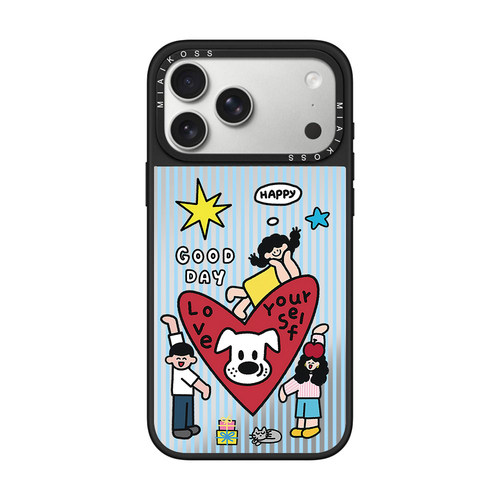 MIAIKOSS/妙吻联名条纹多巴胺黄格子女孩适用iPhone17Promax苹果16手机壳15潮牌14防摔套13个性12女11磁吸版