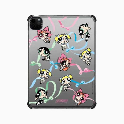 飞天小女警第二弹丝带蝴蝶结适用苹果iPad Pro11寸平板电脑mini7/6保护套ipad10/11代防摔壳13/12.9卡通air8