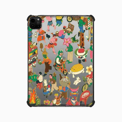 MIAIKOSS 泰国夜市Bangkok适用苹果iPad Pro11寸平板电脑mini7/6保护套ipad10/11代air8防摔壳13/12.9卡通A16