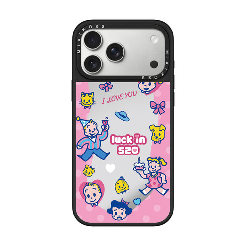 MIAIKOSS/妙吻联名原田治条纹彩色日系love in 520 适用iPhone17Promax苹果16手机壳15潮牌14防摔套13个性12