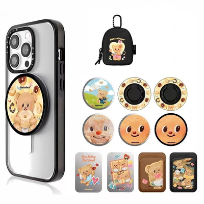 CASE联名Butterbear黄油小熊折叠Magsafe磁吸手机卡包支架潮牌