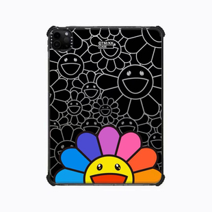 联名彩色太阳花满印适用苹果iPad Pro11寸平板电脑mini7/6保护套ipad10/11代防摔壳13/12.9mini创意精致可爱