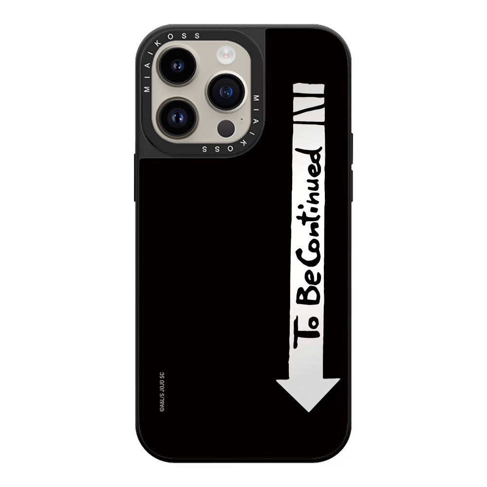 CASE镜面联名JoJo的奇妙冒险未完待续英文适用iPhone15Promax苹果17手机壳潮牌14防摔套13个性12女11创意磁吸