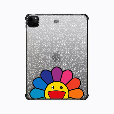 CASE联名彩色太阳花透明底适用苹果iPad Pro11寸平板mini7/6保护套ipad10/11代防摔壳13/12.9mini6/7创意air8