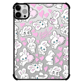 CASE联名满印兔子爱心适用苹果iPad 7代11寸2025卡通可爱防摔壳mini7 Pro12.9寸平板保护套2024 Air第3