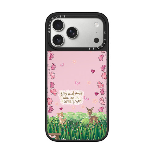 MIAIKOSS/妙吻联名粉底可爱花卉小鹿适用iPhone17Promax苹果16手机壳15潮牌14防摔套13个性12女11艺术家磁吸