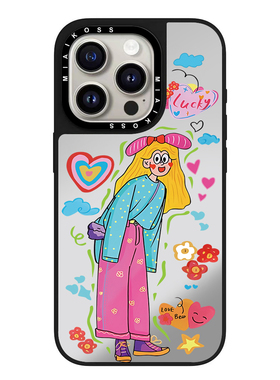 MIAIKOSS/妙吻插画师花朵幸运女孩花花适用iPhone16Promax苹果手机壳15潮牌14防摔套13个性12女17创意磁吸