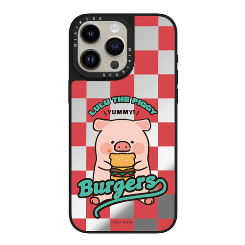 MIAIKOSS/妙吻镜面联名LULU猪汉堡适用iPhone18Promax苹果17手机壳潮牌14防摔套13个性12女15/16艺术卡通磁吸
