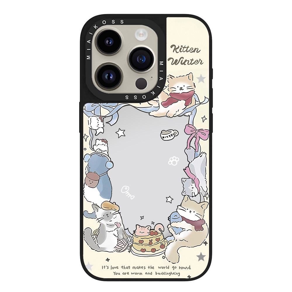 MIAIKOSS/妙吻联名美食家小狗小猫蛋糕环绕可爱适用iPhone16Promax苹果17手机壳15潮牌14防摔套13个性12女18