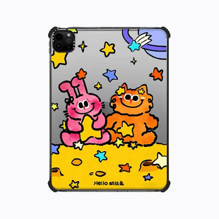 联名星球奶丝兔和伙伴适用苹果iPad Pro11寸平板电脑mini7/6保护套ipad10/11代防摔壳13/12.9mini创意2025A16