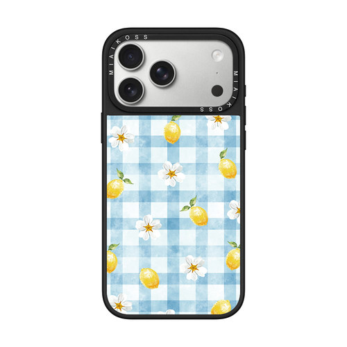 MIAIKOSS/妙吻联名蓝格子柠檬草莓适用iPhone17Promax苹果16手机壳15潮牌14防摔套13个性12女11艺术家磁吸版