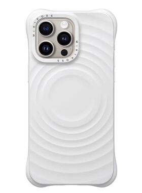 明星同款白色波漾壳MagSafe权志龙波浪适用iPhone16ProMax苹果14ProMax潮牌13防摔12保护套手机壳液态硅胶