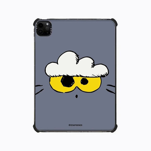 12.9卡通air7 可爱ZOA雏菊猫咪大小眼猫脸适用苹果iPad 11代防摔壳13 6保护套ipad10 Pro11寸平板电脑mini7
