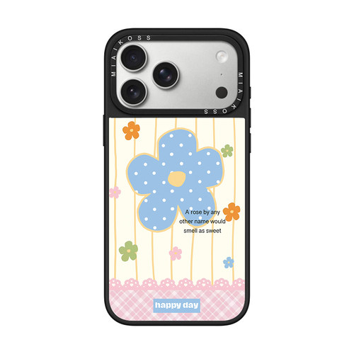 MIAIKOSS/妙吻联名蕾丝蓝底小花适用iPhone17Promax苹果16手机壳15潮牌14防摔套13个性12女11艺术家磁吸版