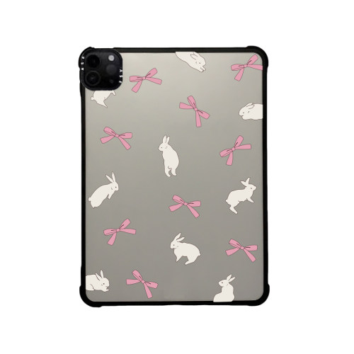 MIAIKOSS/妙吻粉色丝带兔子适用苹果iPad Pro11寸平板电脑mini7/6保护套ipad10/11代防摔壳13/12.9 air8卡通