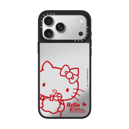 MIAIKOSS/妙吻联名哈喽KT凯蒂猫红色线条适用iPhone17Promax苹果16手机壳15潮牌14防摔套13个性12女11磁吸版