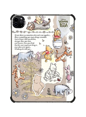 CASETi联名迪斯尼小熊维尼日记适用苹果iPad Pro2025 11寸平板电脑mini7/6保护套ipad10/11代防摔壳13/12.9