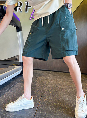 夏季短裤男2025新款时尚潮流工装五分休闲裤男B317-DK8001-P55