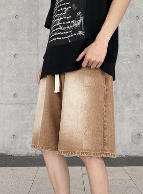 2024夏季男士港风高街高品质直播数据款牛仔短裤DK502-P35控价58