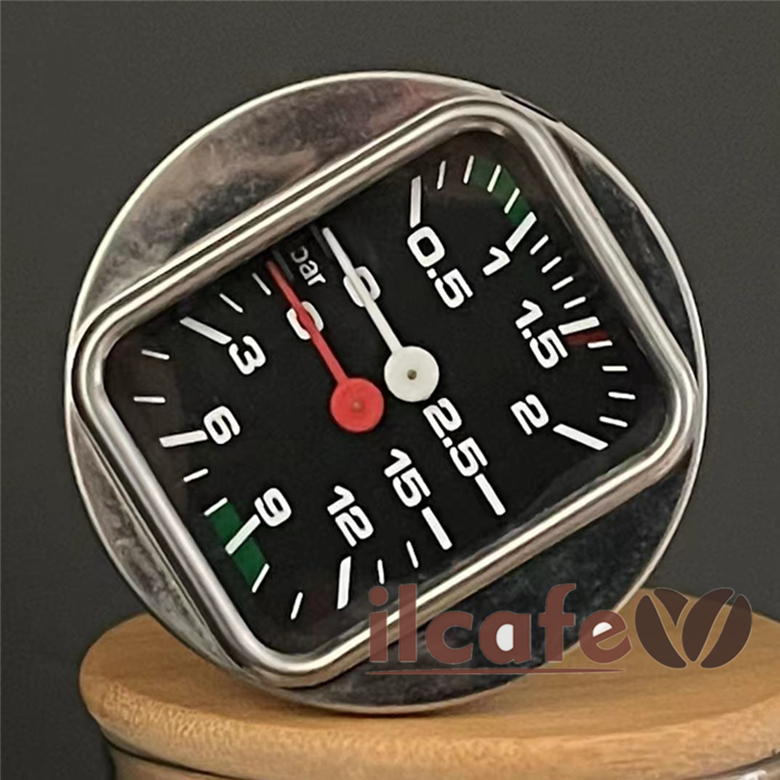 意莲咖啡-意大利产GINO LADETINA半自动意式咖啡机双指针压力表