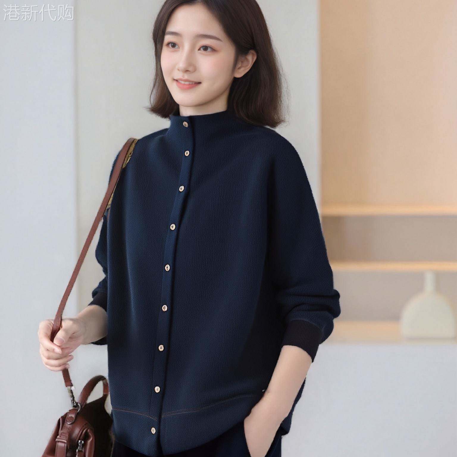 2025春秋文艺女装高级感女减龄蓬松柔软空气层休闲长袖上衣短外套