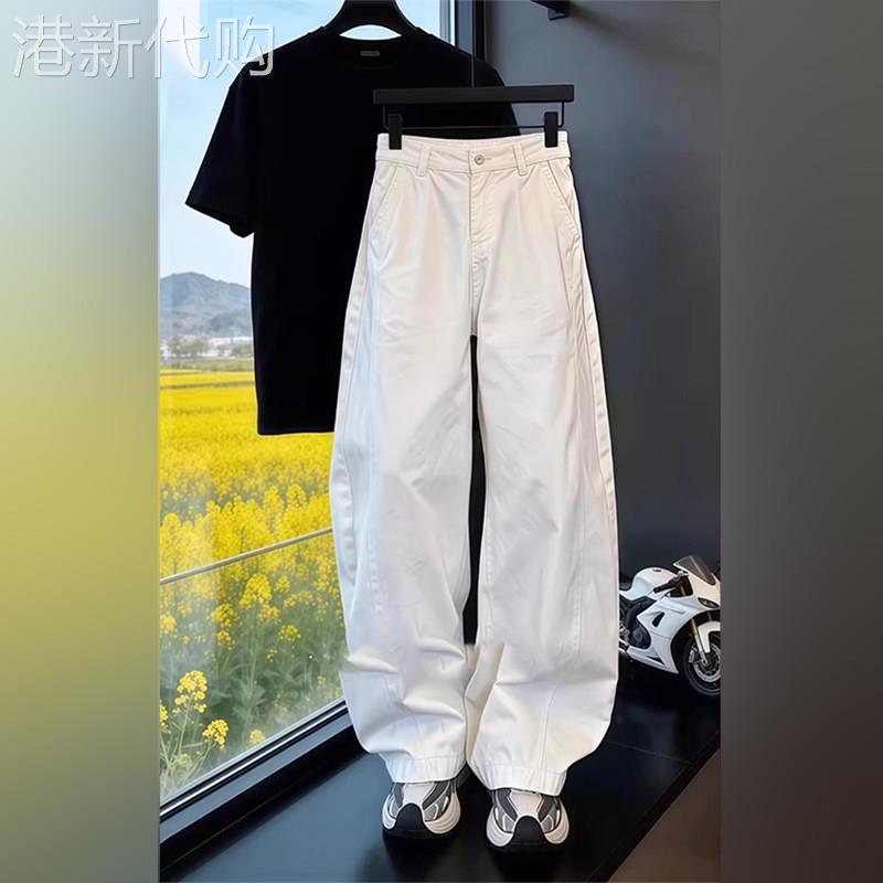 轻奢弯刀牛仔裤男款夏季薄款cleanfi丁字裤子潮牌美式休闲宽松直