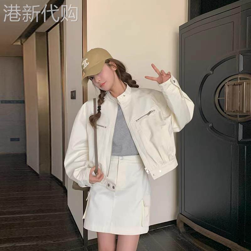 班奈悦休闲棒球服短裙套装女早春款高级感小个子洋气工装两件套