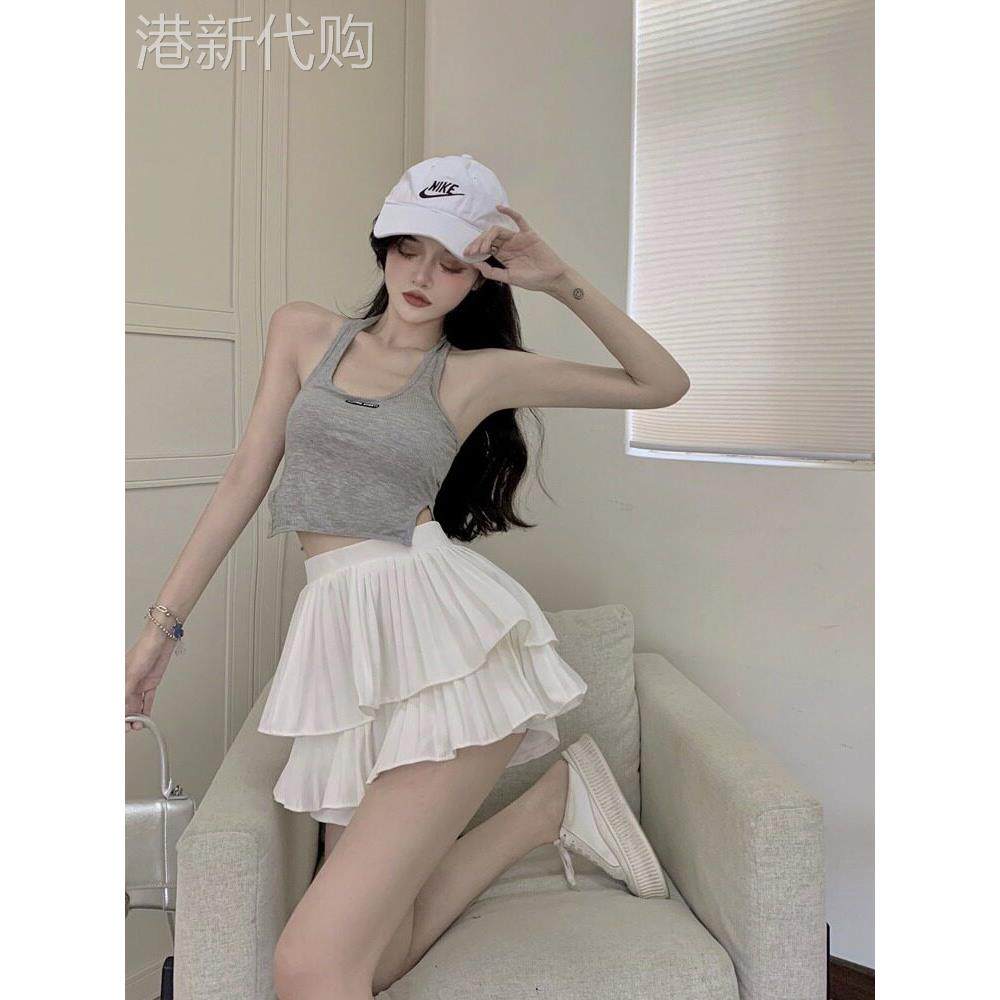 日系显瘦性感蓬蓬裙半身裙女2025夏季小个子甜美白色百褶蛋糕短裙
