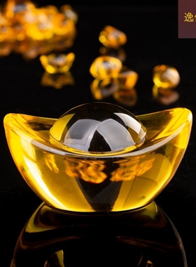 水晶小元宝聚财开业礼品家居装饰