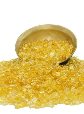 黄水晶碎石白水晶装聚宝盆装饰品