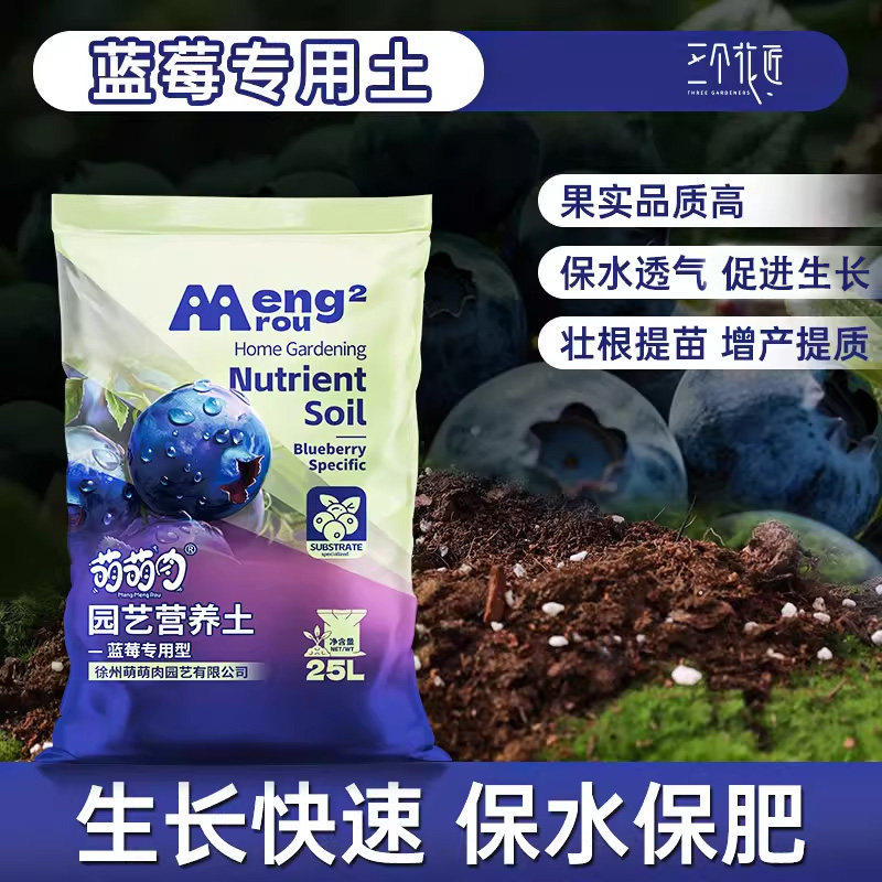 蓝莓专用营养土家用果树盆栽种通用土壤蓝莓盆栽种植土有机土肥料