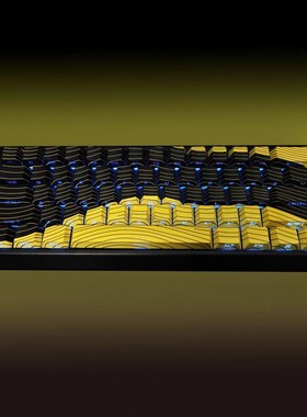 原厂雪女侧刻透光黑黄等高线黑色浮世绘兼容wooting美加狮MD61 68