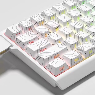Womier 透光键帽客制化 xvx等高线V2wooting原厂侧刻键帽PBT个性