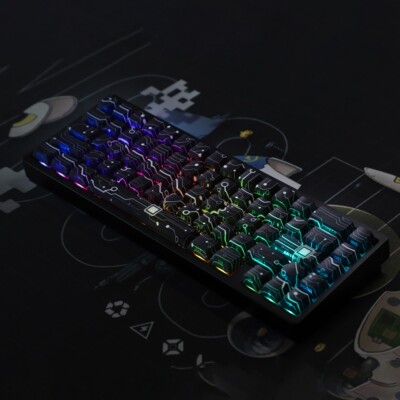 Dndkb电子视界PBT热升华侧刻透光原厂键帽wooting Ace 68/60 md68