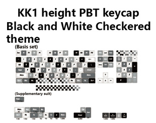 DNDKB机械键盘热升华PBT键帽，MDA DSA  原厂，XDA 黑白格子键帽