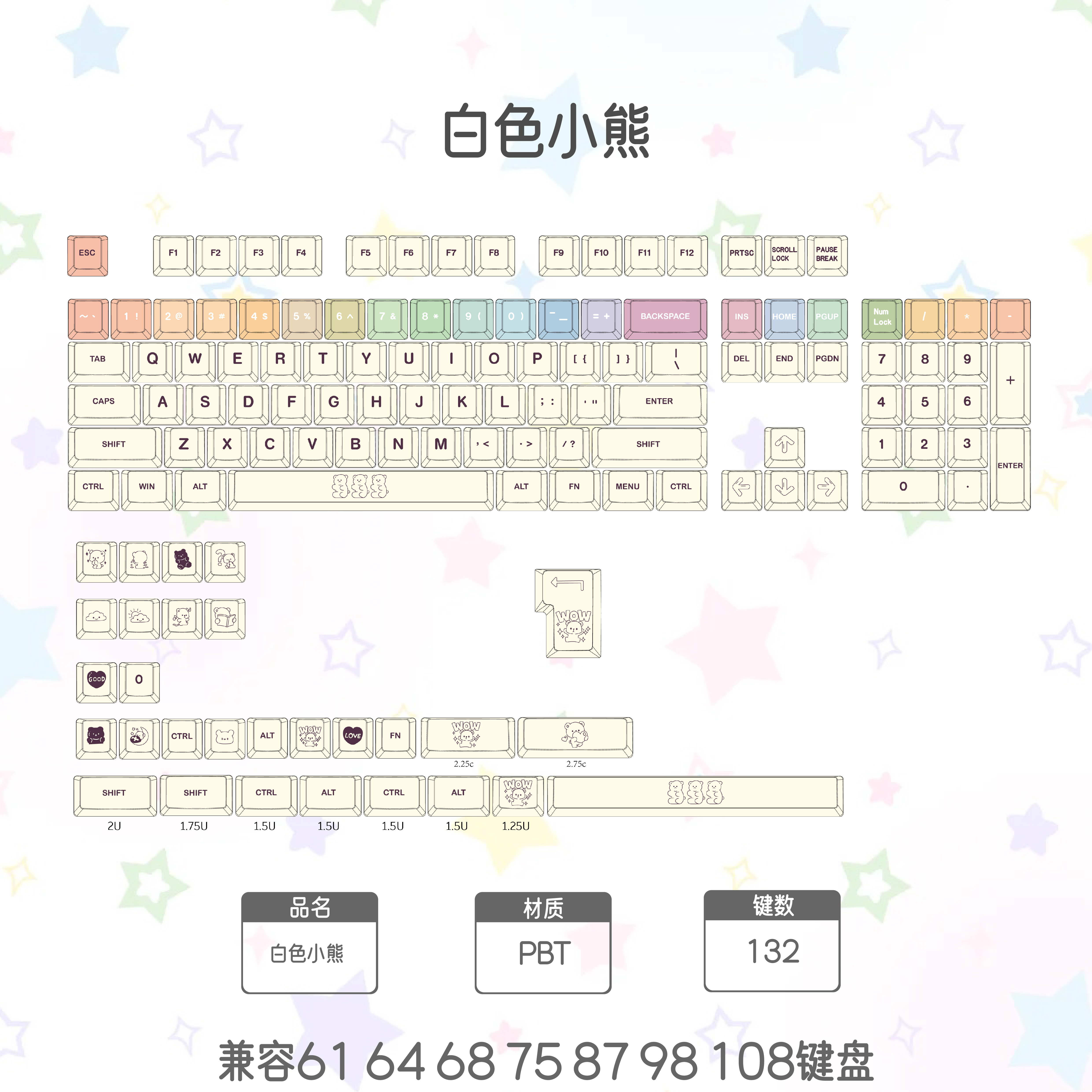 MOA-高度PBT键帽正刻五面热升华