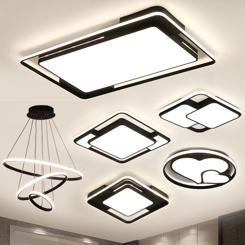 led客厅主灯餐厅卧室灯现代简约大气北欧吸顶灯全屋套餐灯具组合_虎窝淘