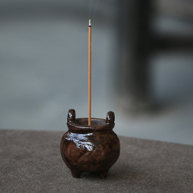 复古陶瓷香炉茶道茶空间手捏三足鼎线香小香插摆件配件茶室点香器,餐饮具,茶道/香炉,淘宝优惠券,粉丝福利购,淘宝优惠卷