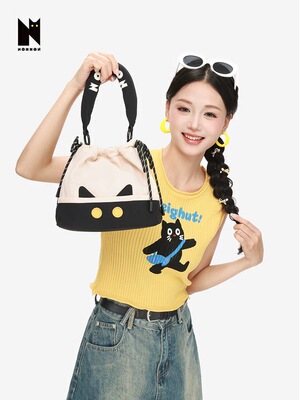 NOXXON偌闪手提轻便单肩包休闲通勤高级感小众帆布水桶包女斜挎
