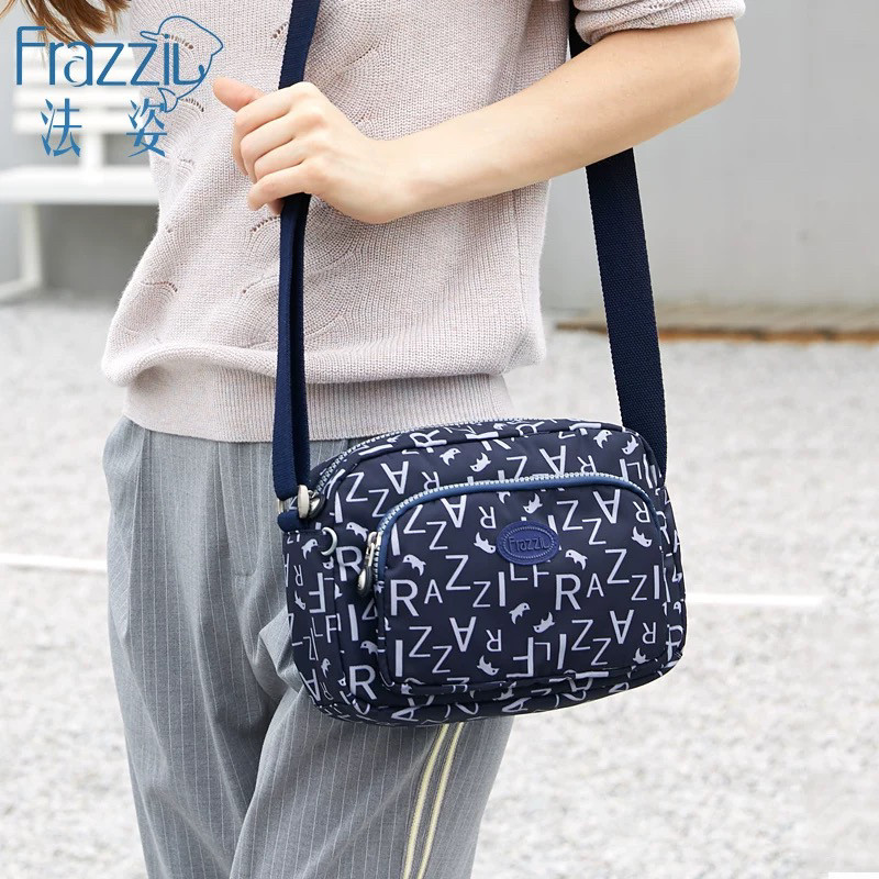 法姿斜挎包包女2024新品轻便帆布单肩小包花色百搭妈妈时尚休闲包
