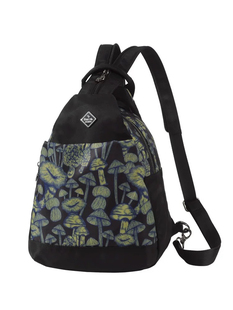 法姿小双肩背包尼龙女2025新品时尚个性背包韩版印花帆布运动胸包