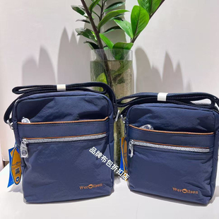 威尔逊斜挎包男女同款时尚休闲单肩包多隔层防水小方包逛街旅行包